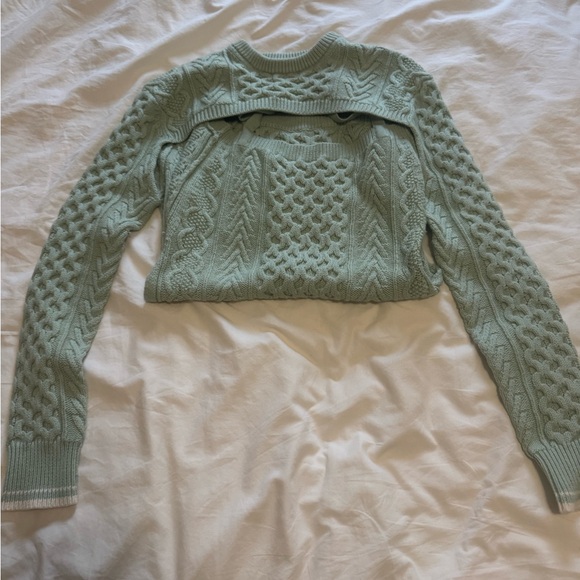 Rosie Assoulin Thousand in One Ways Sweater in green size Small - Picture 2 of 11